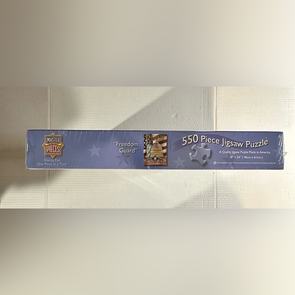 Master Pieces 550 Pc. Jigsaw Puzzle Flag Liberty Jet Freedom Guard New In Box - Picture 2 of 8